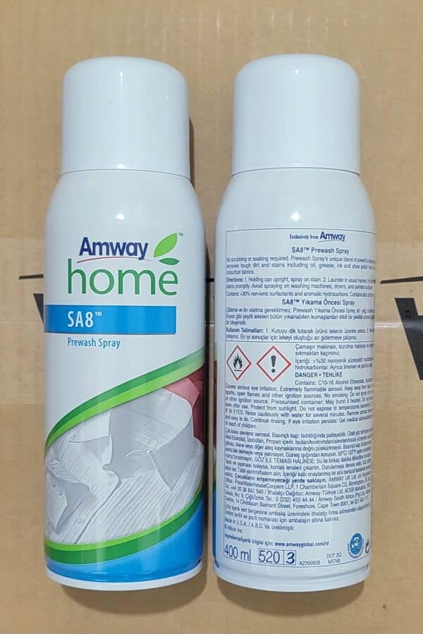 2x Amway SA8 Prewash Spray 400ml - Fabric Stain Remover-2