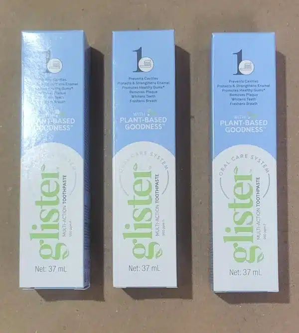3 x Amway GLISTER Multi-Action Fluoride Toothpaste 47ml Travel Size