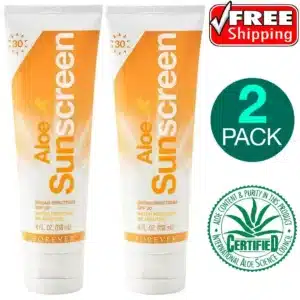 2 x Forever Living Aloe Sunscreen 118ml Water Resistant Sun Protection