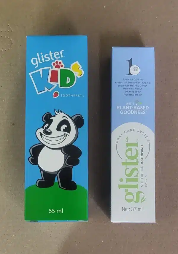 2 x Amway GLISTER Multi-Action Travel 47ml & Kids Toothpaste 65ML(For Travel)