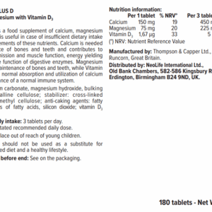 NeoLife Kal-Mag Plus D – 180 Tablets Calcium Magnesium D